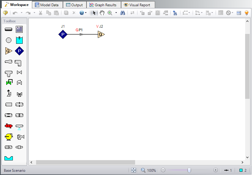 The Workspace window with the Goal and Variable symbols displayed.